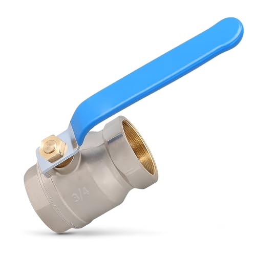 Instalguru Válvula De Bola 3/4'' Rosca Hembra Latón Alta Presión PTFE Agua Potable Maneta Acero Válvula Esfera Grifería Instalación Fontanería Calefacción