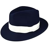 Bollman Hat Company 1920s Collection Fedora Navy