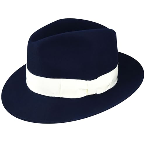 Bollman Hat Company 1920s Collection Fedora Navy