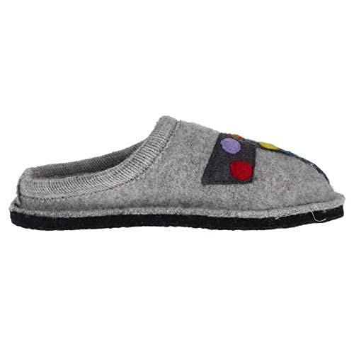 New Haflinger Women's AR Jack Slipper Silver Grey 374