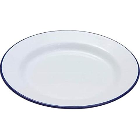 Falcon Enamelware 10.5" Enamel Dinner Plate White Cover