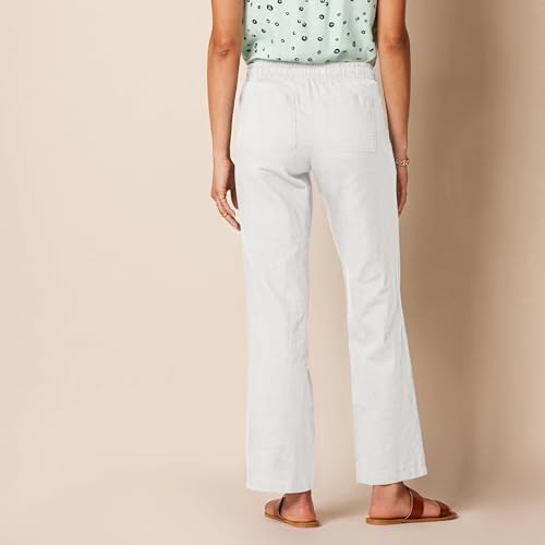 Image of Amazon Essentials Women's Linen Blend Drawstring Relaxed Fit Wide Leg Pants (Available in Plus Size)