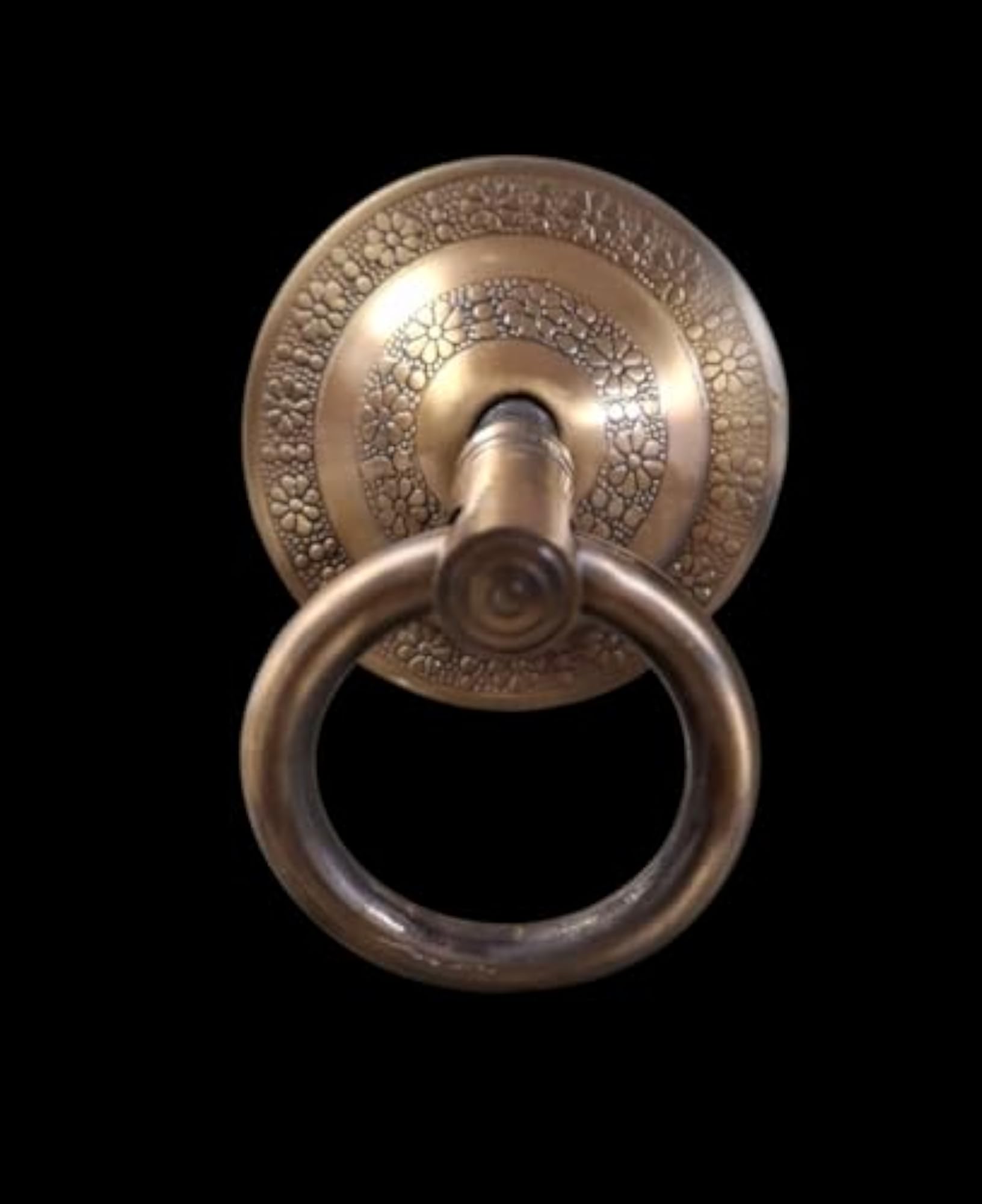 Antique Brass Floral Bottom Ring Bracket Pack of 4