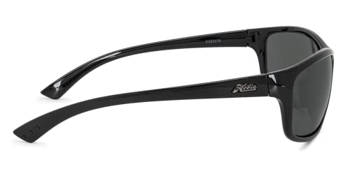 Hobie Cape Polarized Oval Sunglasses, Shiny Black, Osfa #TOP2