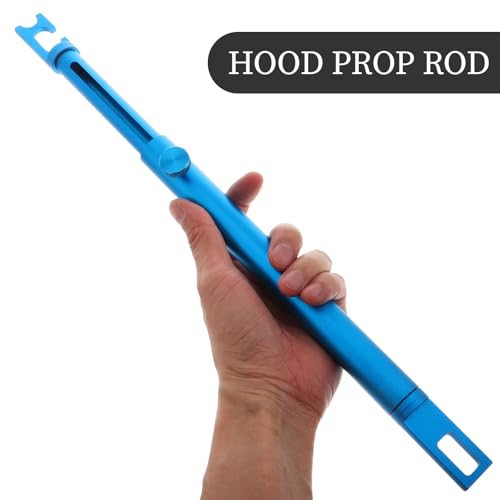 Kit de varilla de elevación de capó de aluminio azul para un soporte estable automotriz 4