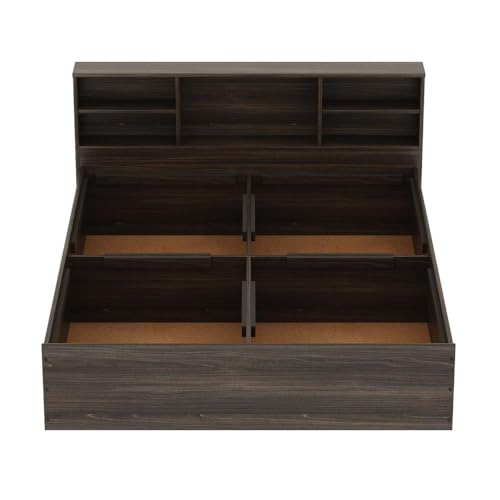 Image of Wakefit Bed | 1 Yr Warranty | Bed Queen Size, Comes with Storage Box, Noise Free, Density: 680-750 kg /m, Termite & Borer Resistant, Fits Mattresses Up to 8 Inches (Petra 78 x 60 - Wyoming Maple)