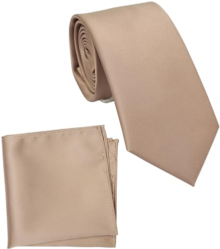 Image of Classic Tie and Pocket Square Set for Men, 3.2-Inch Standard Width