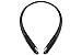 LG HBS-1120 Tone Platinum Se Bluetooth Wireless Retractable Stereo Headset with Google Assistant- Black - Retail Packaging, 2.3