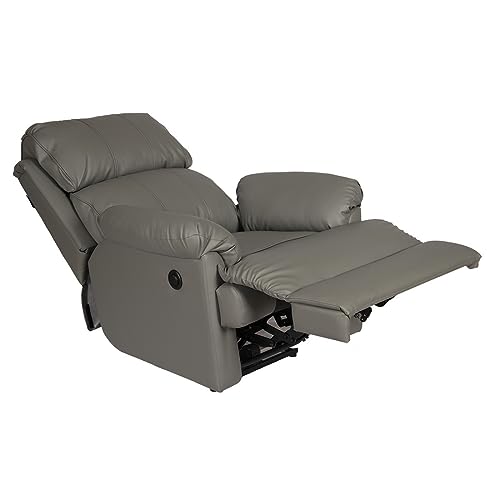Image of Recliners India Single Power Seater Recliner Sofa | 765 /369 Power Recliner Chair | Cushion Armrest | Living Room Recliner Sofa | 1-Year Manufacturer Warranty | Colour- Grey