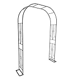  NEZIH Black Garden Arbor Steel Frame Garden Arc, Extérieur Pergola Plant Support Trellis, Arec Galvanisé À L\'Épreuve des Intempéries/White/150 * 240Cm