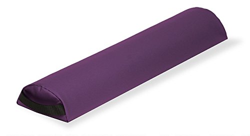 EARTHLITE Bolster Pillow Half Round  Durable Massage Bolster, 100% PU Upholstery incl. Strap Handle/Professional Quality for Massage Tables/Back Pain Relief, Amethyst