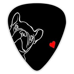 Médiators pour guitare French Bulldog Pics pour guitare 12 Packs – Variété de médiators pour guitare Plectres - Les Beatles, Paul McCartney, John Lennon, RIngo Starr, George Harrison