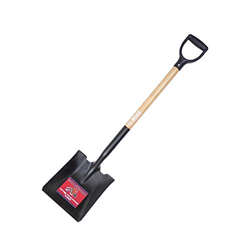 Bully Tools 52520 14-Gauge Square Point Shovel With Hardwood Handle And Poly D-Grip #TOP29