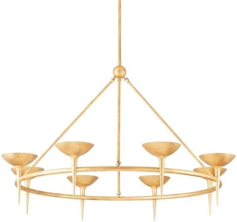 Troy Lighting Cecilia - 8 Light Chandelier in Modern Style-35 Inches Tall and 47 Inches Wide-Gold Finish