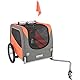 VEVOR Hundeanhänger 30 kg Fahrradanhänger Kohlenstoffstahl + 600D Oxford-Gewebe + PP faltbar 1440 x 720 x 779 mm als Anhänger Gefaltete Größe 760 x 560 x 195 mm Orange&Grau