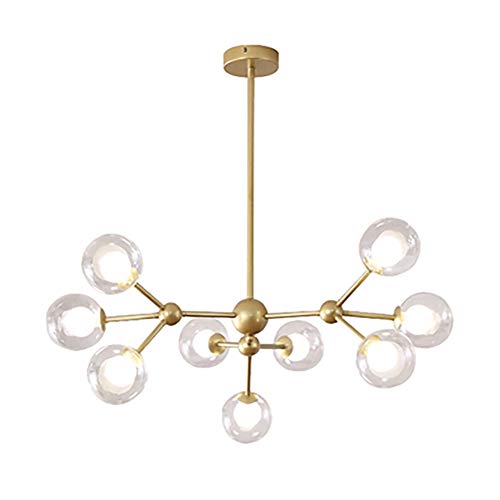 Lustre ADN G9 moderne pour illuminer le salon avec ses globes transparents Spoutnik