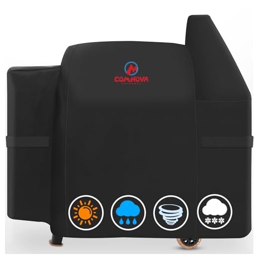 Comnova Grill Cover for Pit Boss 820-850 - Z Grill 700 - Premium Wood Pellet Smoker Cover for Pitboss Waterproof & Heavy Duty, 600D Pellet BBQ Cover for Pit Boss 820 Deluxe, Pro 850 and Z Grill 700