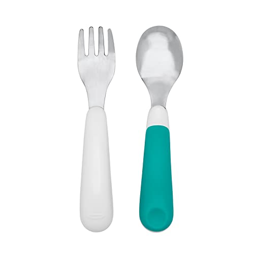 Oxo Tot On-The-Go Fork And Spoon Set - Teal #TOP1