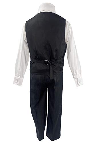 Boys Dark Gray Suit Pinstripe, Boys Ring Bearer Outfit,Dark Gray Tuxedo For Kids, First Communion, Boys' Suits, Trajes Para Niños De Vestir Size 3T #TOP2