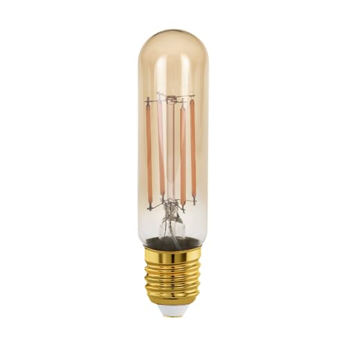 Eglo Ampoule LED tube E27 dimmable, lampe Edison à incandescence Golden Vintage, éclairage rétro, 4 watts (correspond à 28 watts), 300 lumens, blanc chaud,...