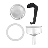 Moka Pot Replacement Parts Gasket Filter Funnel for Stovetop Espresso