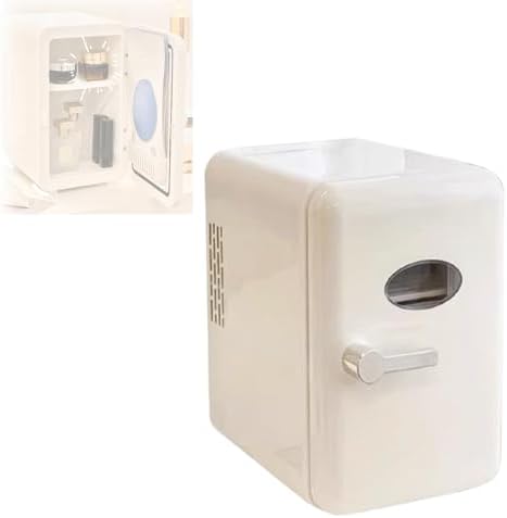 6L Mini Cosmetics Fridge - USB-Powered Heating & Cooling Vanity Refrigerator for Home & Car, Low-Noise Skincare, Makeup & Snack Organizer (Pink)