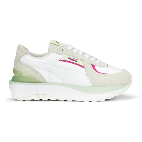 PUMA Womens Cruise Rider Nu Brighter Days Lace Up Sneakers Shoes Casual - White