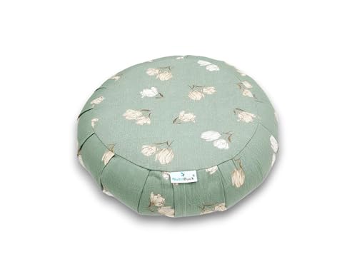 Image of Buckwheat ZAFU Meditation Cushion Filled with Buckwheat Hulls (PISTACHIO)