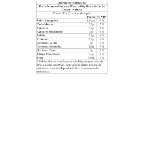Pasta de Amendoim com Whey - 600g Dulce de Leche Cream - Nutrata