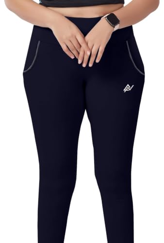 Image of Nexsus Appparels Stretchable Gym Pants for Workout : The Ultimate Yoga Pants | Gym Wear for Woman | Gym Tights for Women with Side Pockets | Available in Plus Size's