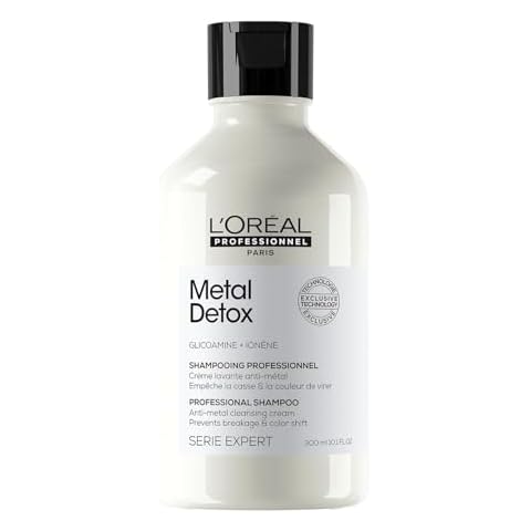 L'Oréal Professionnel Paris Metal Detox Shampoo - Hard Water Chelating Shampoo For Damaged Hair, Removes Metal Build Up and Protects Color & Shine, Paraben & Sulfate-Free Cover