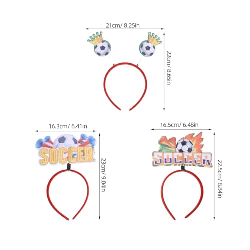 ULTECHNOVO Fußball Fan Stirnband Set 6 Stück, WM 2026 Haarreifen mit Krone, Tröte und Flammen Design, Soccer Deko Deutschland Fanartikel für EM Sportparty und Public Viewing