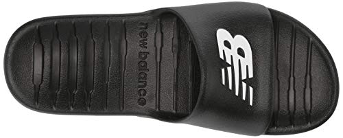 New Balance Unisex-Adult 100 V1 Slide Sandal, Black/Black, 9.5 Wide Women/8 Men #TOP4