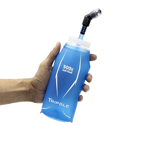 Image of TRIPOLE Hydration & Water Soft Flask for Running and Cycling | 500 mL (Blue)