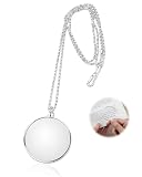TOZBLEU Lente ingrandimento 5x monocolo collana, occhiali lente ingrandimento, ciondolo le...