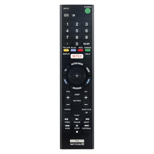 AULCMEET RMT-TX100U - Mando a Distancia Compatible con Sony Smart LED TV KDL-50W800C KDL-55W800C KDL-65W850C KDL-75W850C XBR-43X830C XBR-49X800C XBR-49X830C XBR-55X810C XBR-55X850C XBR-55X890C