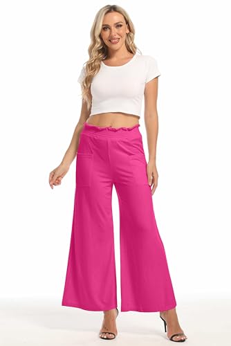 sandbank Wide Leg Pants for Women High Waist Palazzo Pants 2024 Long Dress Pants Trousers with Pockets2