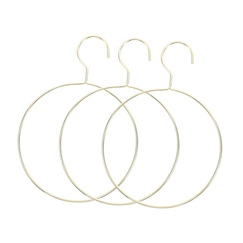 HOOTNEE 3pezzi Appendiabiti Circolare in Metallo Per Sciarpe e Cinture Stile Scandinavo Ganci Per Vestiti Cappelli e Accessori Colore Dorato