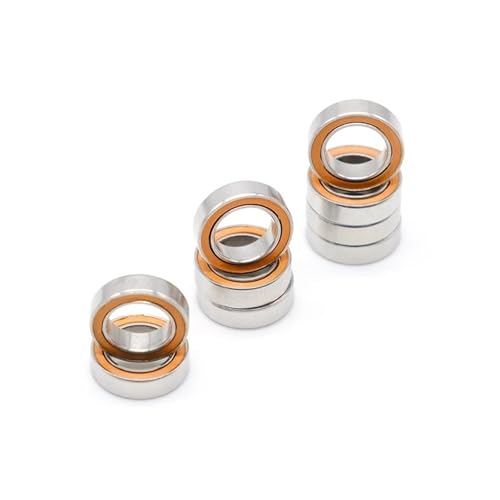 Roulements hybrides SMR117 2RS ABEC-7 en céramique et acier pour moulinet de pêche - 2 pièces
