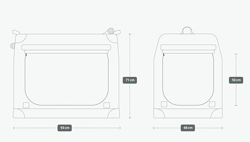 Hundebox TrendPet TPX90-Pro - Leichte, Faltbare Transportbox fürs Auto mit Aluminium Rahmen