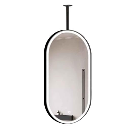 HD�ϏՌ�LED�o�X���[���~���[ 3�F���x�Ή� �ȉ~�`�݂艺�����~���[ HD�K���X�����C�N�A�b�v�p(60cmx90cm)