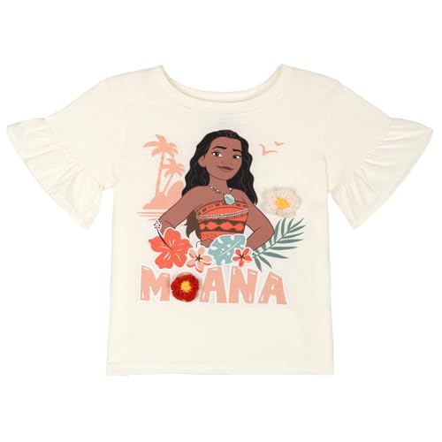 Image of Disney Princess Girls' 2-Piece T-Shirt and Leggings Set Toddler to Big Kid | 2-Piece Coordinated Set, Elastic Waistband Leggings, Breathable Cotton Fabric