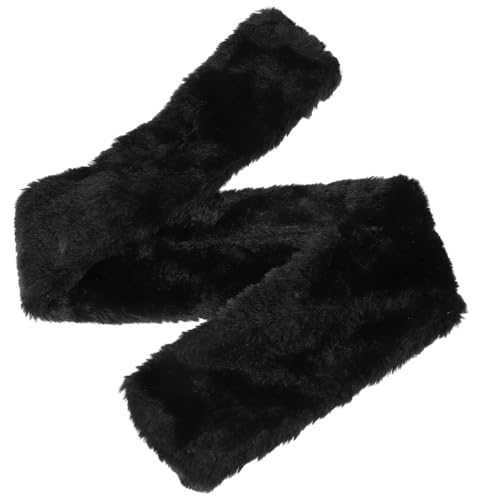 DOITOOL Écharpe Accessoire de Mode Femme Tube Hiver en Fausse Fourrure Noire Douce et Résistante Élégant Journées Froides
