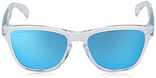 Oakley Youth Oj9006 Frogskins Xs Square Sunglasses, Polished Clear/Prizm Sapphire, 53 Mm #TOP1