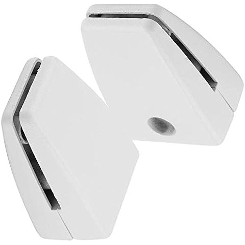 iMount SEM01 2pcs Slim Surface-mount Brackets for Desk Privacy Screens/Under-desk Modesty Panels - White Cover