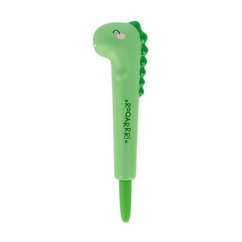 Legami - Bolígrafo de gel antiestrés – Squeezies, papelería para escribir, relajarse, concentrarse, bolígrafo antiestrés, súper suave, tinta azul, diámetro de la punta 1 mm, tema Dino