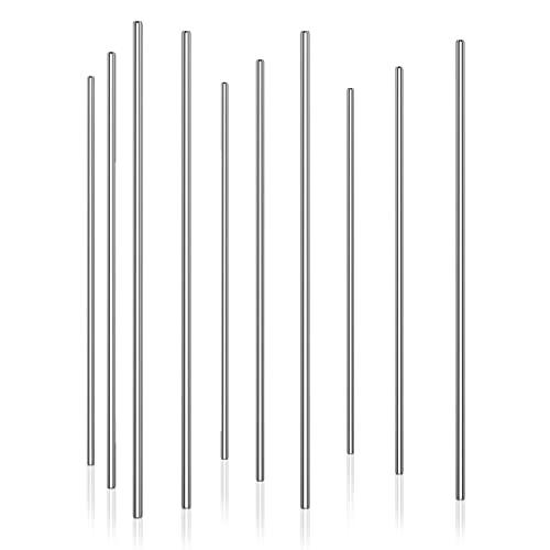 EKIND 10pcs Round Axles Shaft Rod/Straight Metal Round Shaft Rod Bars for DIY Model Toy, RC Car, RC Helicopter Airplane (2mm x 100mm)