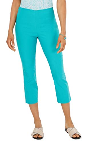 Charter CIub Petite Pull On Capri Pants Turquoise Stone 6P