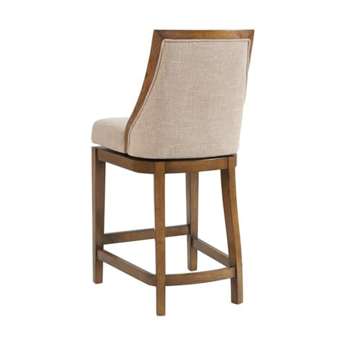 Image of Alaterre Furniture Ellie Counter Height Swivel Stool, Brown, 41 inch
