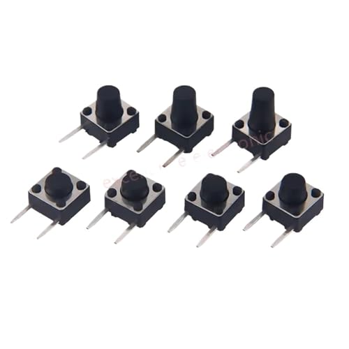 100 sztuk 10 modeli 6 x 6 dotykowych przełączników dotykowych Zestaw przełącznika przyciskowego Wysokość: 4,3 ~ 13 mm DIP/SMD 2-pinowy/4 piny 6x6 przełącznik kluczykowy (6x6 boczne 2pin)